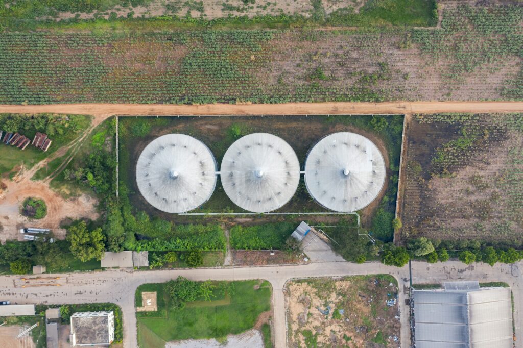 Storage Tank Of Ethanol Ethyl Alcohol Factory, Renewable Energy Production Of Sugarcane, Molasses